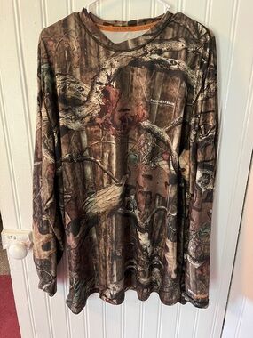 Field & Stream Men's Long-Sleeve Woodland Camo Shirt - Brown & Green